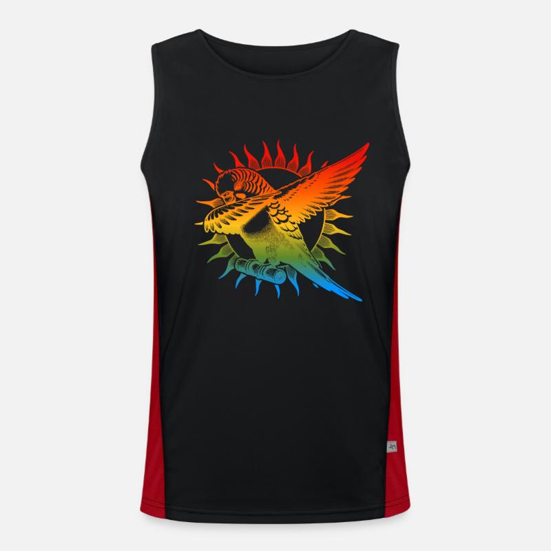 Sonnensittich Spruch Funktionelles Kontrast-Tank Top für Männer 