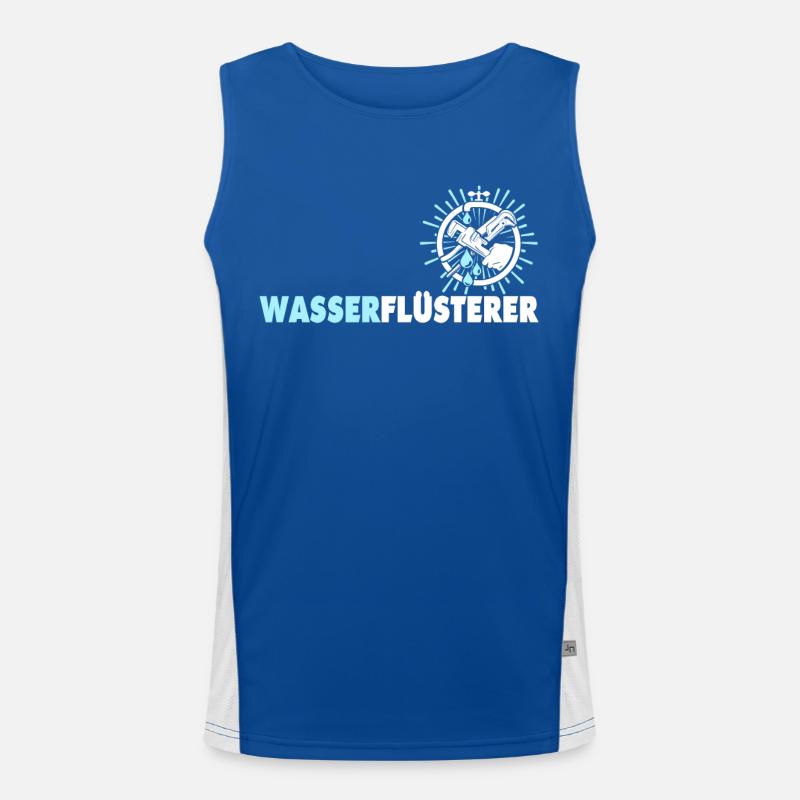 Water Master Sayings Water Whisperer Men's Functional Contrast Tank Top 