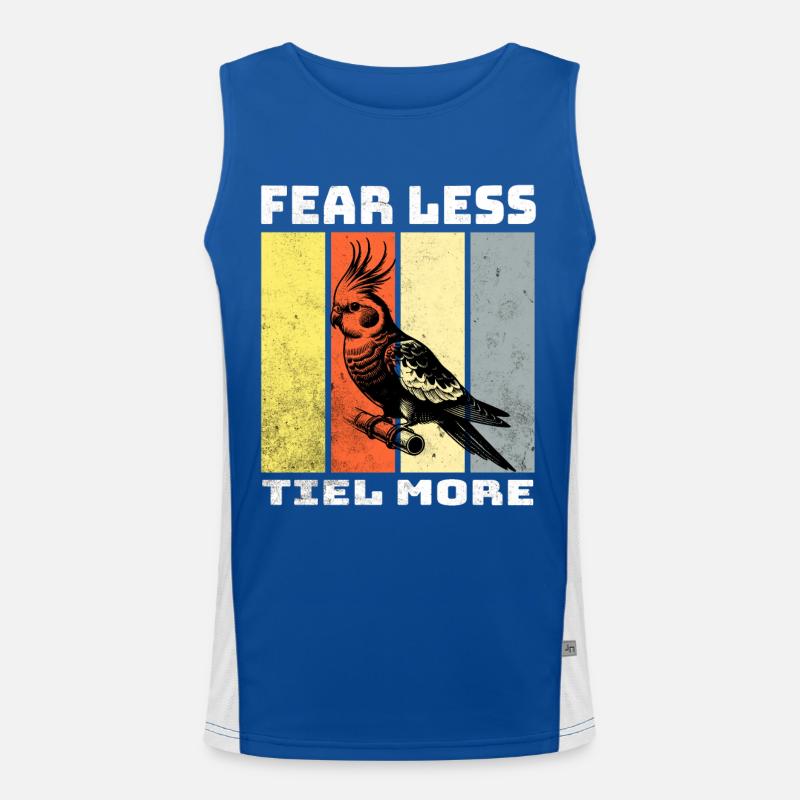 Nymphensittich Sprüche Funktionelles Kontrast-Tank Top für Männer 