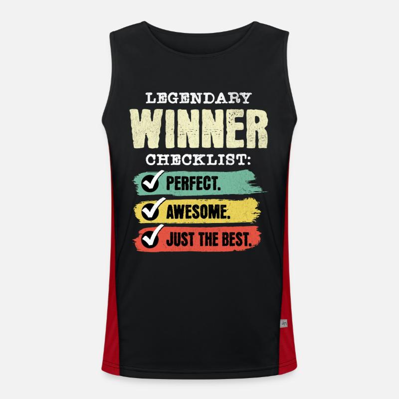 Gewinner Winner Funktionelles Kontrast-Tank Top für Männer 