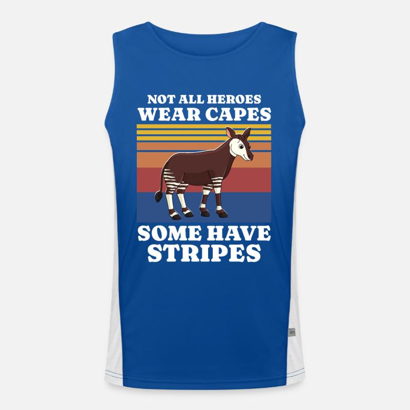 Okapi Waldgiraffe Spruch Funktionelles Kontrast-Tank Top für Männer 