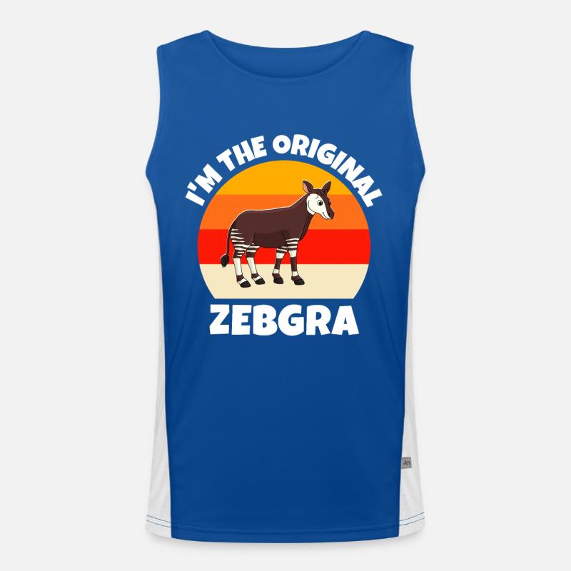 Forest Giraffe Okapi Men's Functional Contrast Tank Top 