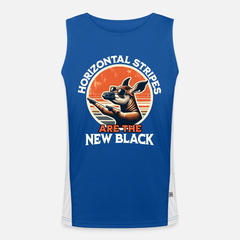 Forest Giraffe Okapi Men's Functional Contrast Tank Top 