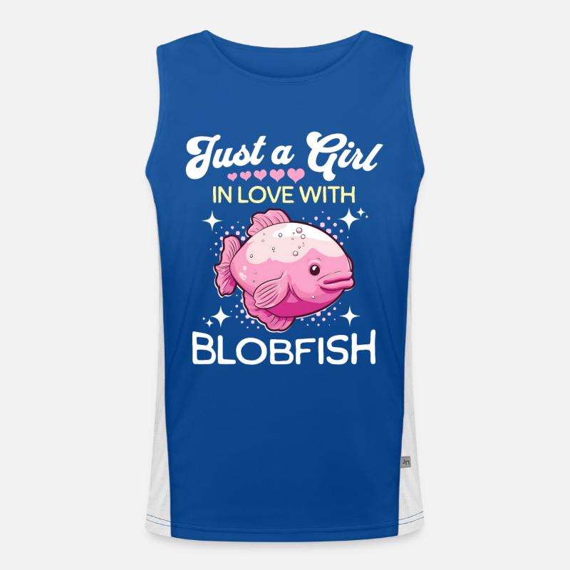 Blobfisch Mädchen Blobfish Funktionelles Kontrast-Tank Top für Männer 