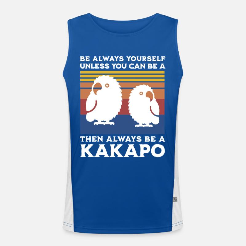 Nachtpapagei Spruch Funktionelles Kontrast-Tank Top für Männer 