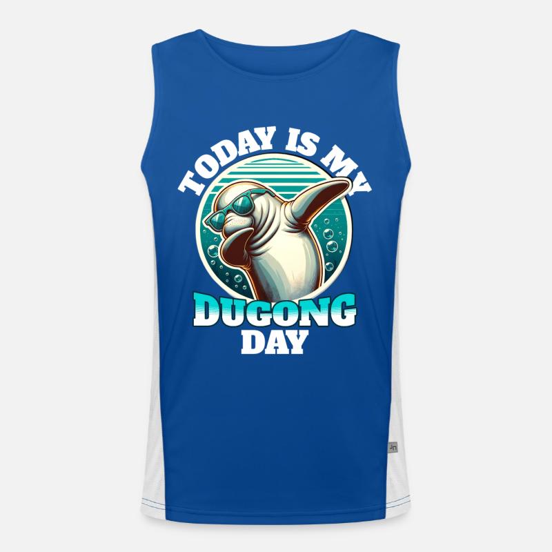 Manatee Dugong Men's Functional Contrast Tank Top 