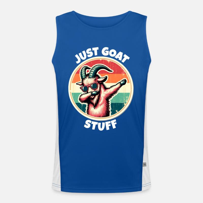 Schraubenziege Spruch Funktionelles Kontrast-Tank Top für Männer 