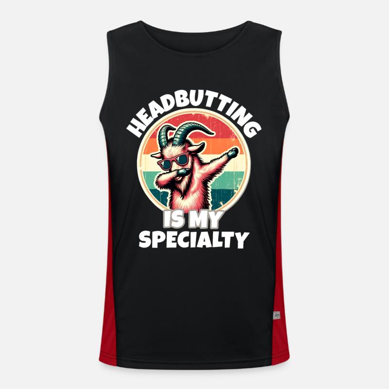 Screw Goat Sayings Men's Functional Contrast Tank Top 