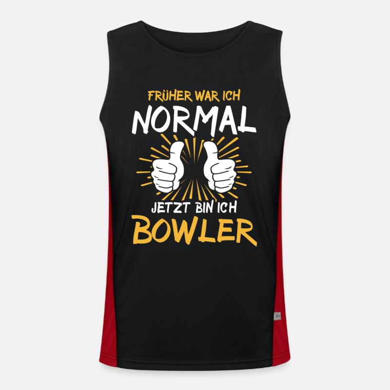 Bowler Spruch Funktionelles Kontrast-Tank Top für Männer 