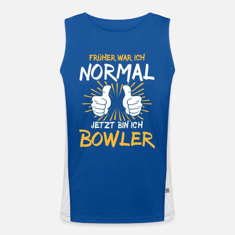 Bowler Saying Men's Functional Contrast Tank Top 