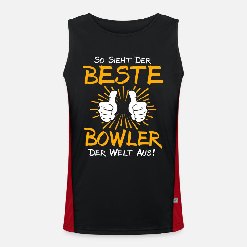 Bowler Geschenkidee Funktionelles Kontrast-Tank Top für Männer 
