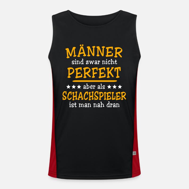 chess player chess Men's Functional Contrast Tank Top 