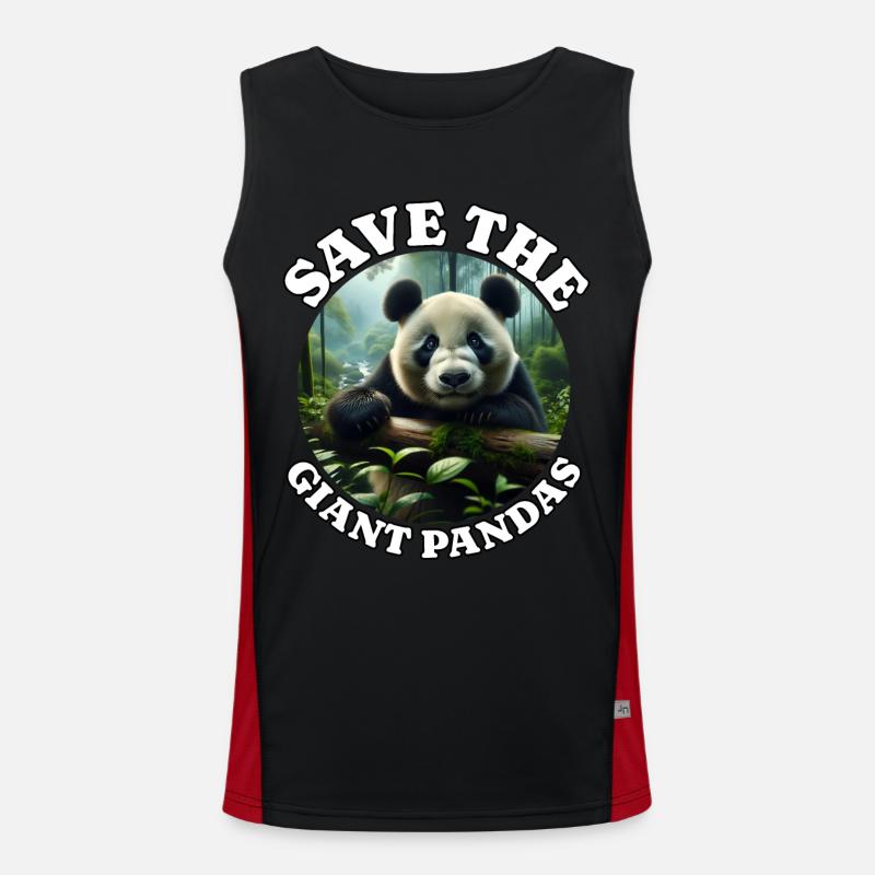 Panda Ours Panda Débardeur respirant contrasté Homme 