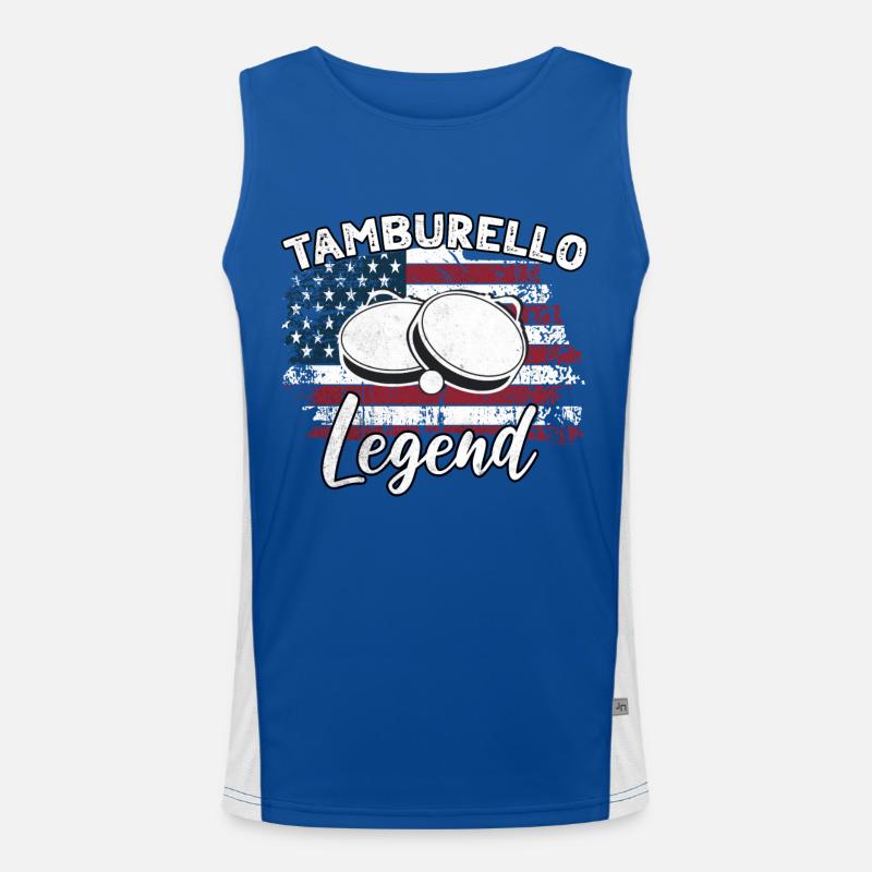 Tamburello Sprüche Funktionelles Kontrast-Tank Top für Männer 