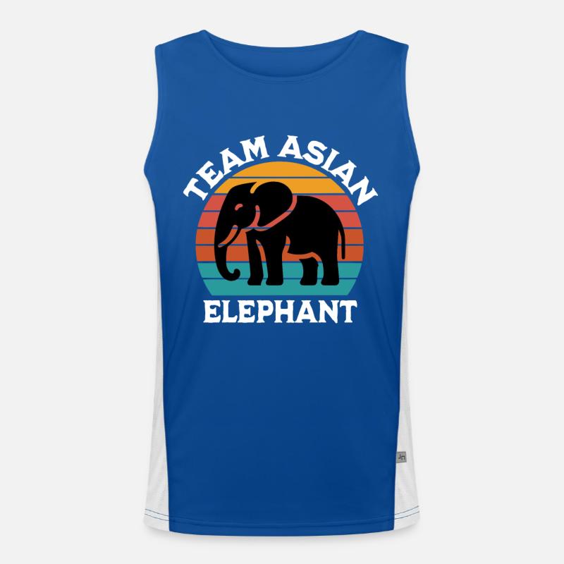 Asiatischer Elefant Funktionelles Kontrast-Tank Top für Männer 