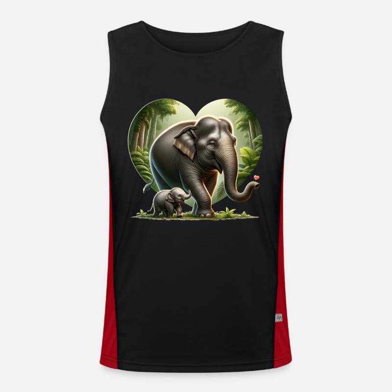 Dwarf elephant Men's Functional Contrast Tank Top 