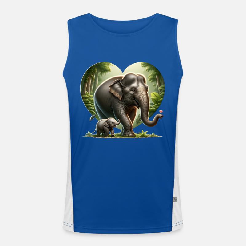 Zwergelefant Funktionelles Kontrast-Tank Top für Männer 