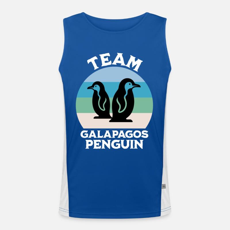 Galapagos Pinguin Sprüche Funktionelles Kontrast-Tank Top für Männer 