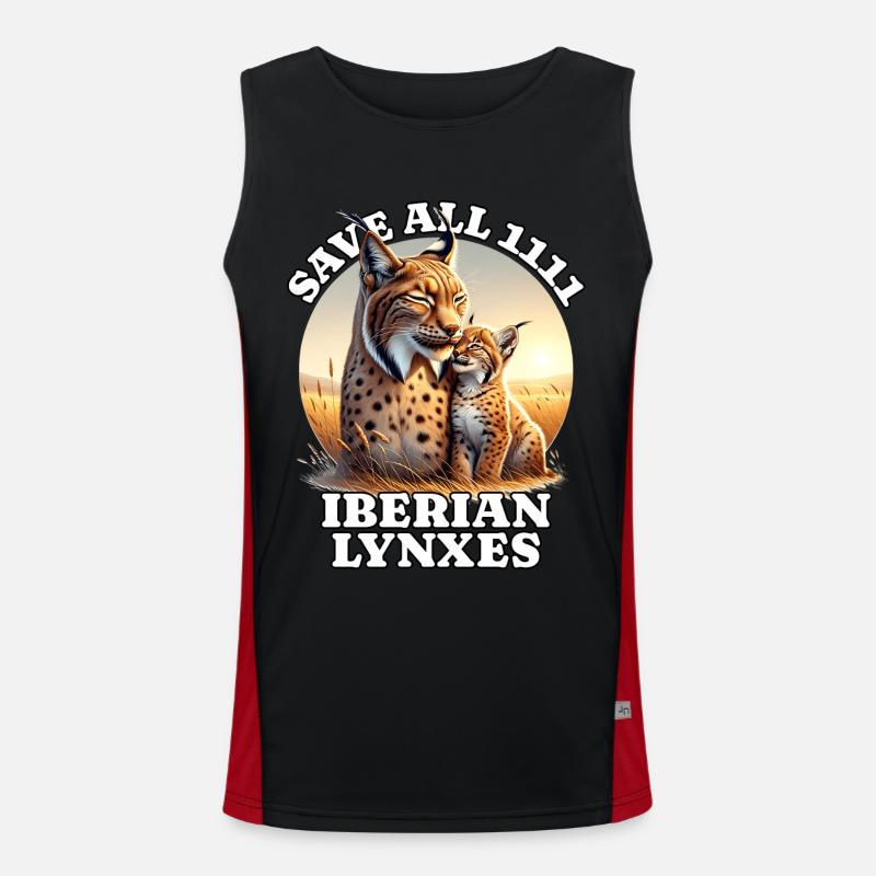 Sava Iberian lynx Men's Functional Contrast Tank Top 