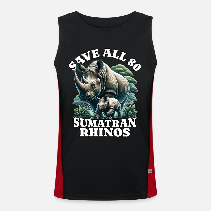 Save Rhino Nashorn Men's Functional Contrast Tank Top 