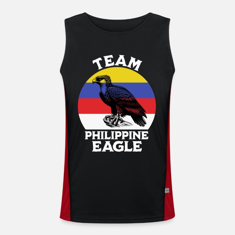 Monkey Eagle Sayings - Men's Functional Contrast Tank Top  - black/red