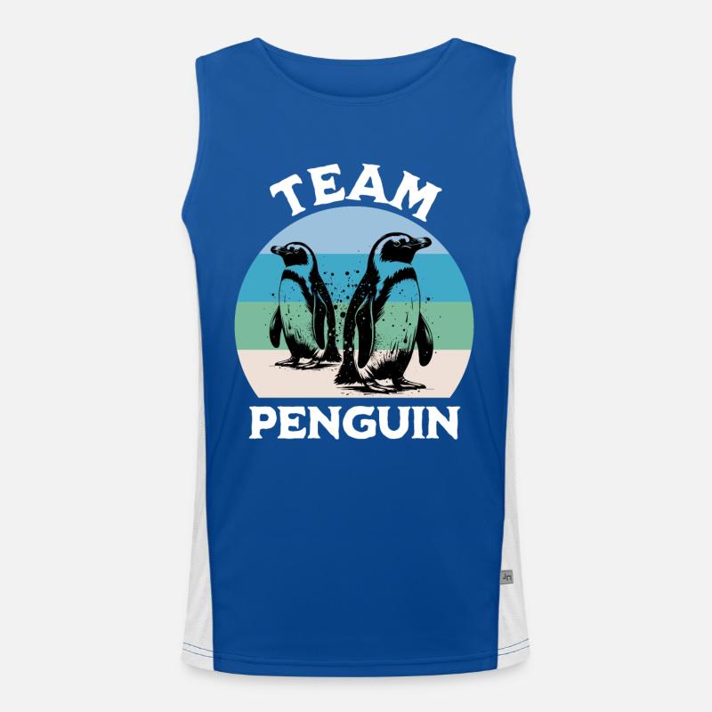 Pinguin Sprüche Funktionelles Kontrast-Tank Top für Männer 