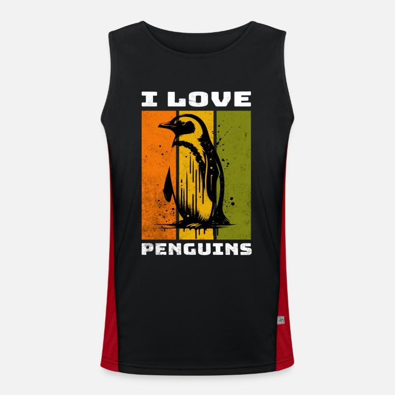Penguin Pinguin Funktionelles Kontrast-Tank Top für Männer 