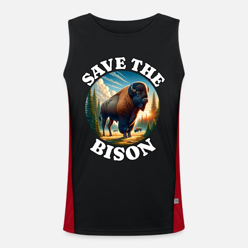 Bison Prairie Bison Men's Functional Contrast Tank Top 