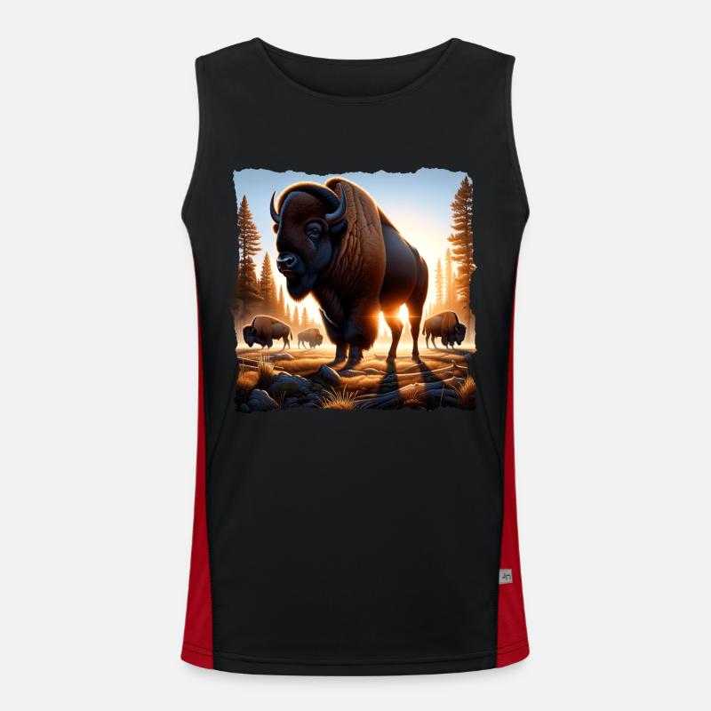 Bison Prairie Bison Men's Functional Contrast Tank Top 
