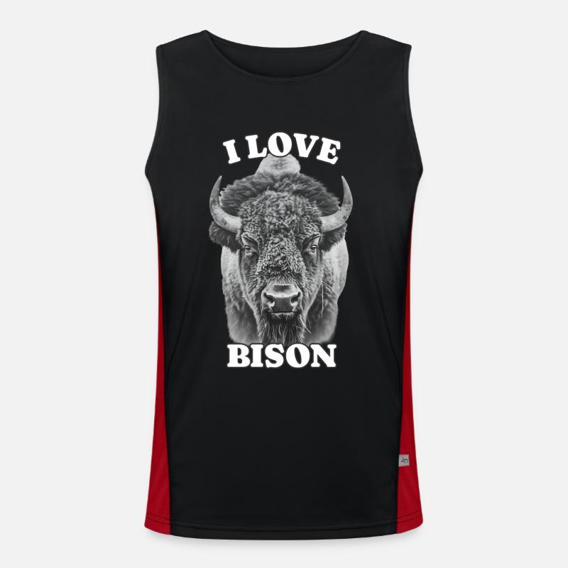 J’aime le bison J’aime le bison Débardeur respirant contrasté Homme 