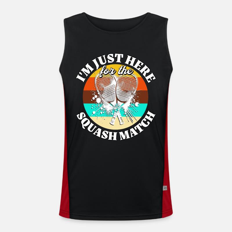 Lustiger Squash Spruch Funktionelles Kontrast-Tank Top für Männer 