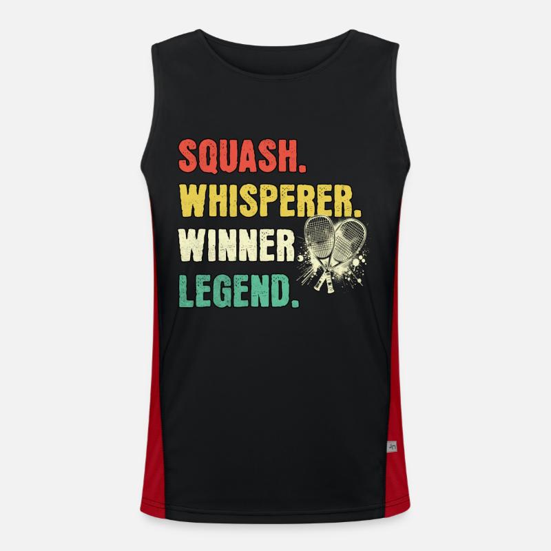 Squash Flüsterer Squash Legende Funktionelles Kontrast-Tank Top für Männer 