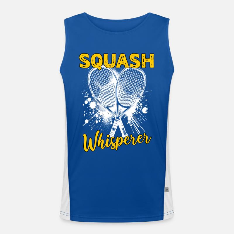 Squash Sprüche Funktionelles Kontrast-Tank Top für Männer 