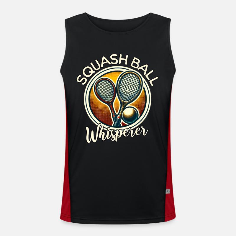 Squash Flüsterer Funktionelles Kontrast-Tank Top für Männer 