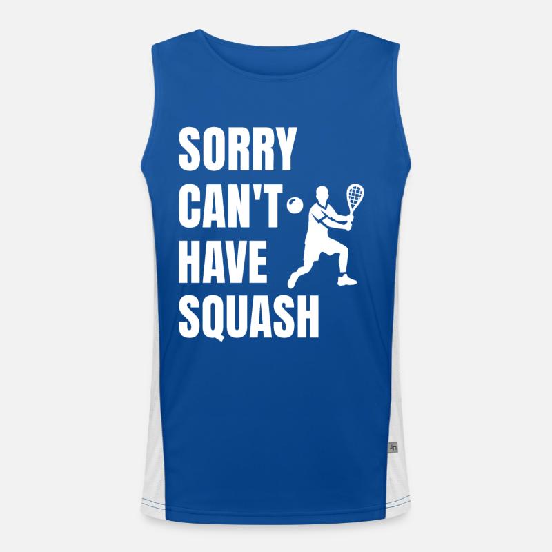 Lustiger Squash Spruch Funktionelles Kontrast-Tank Top für Männer 