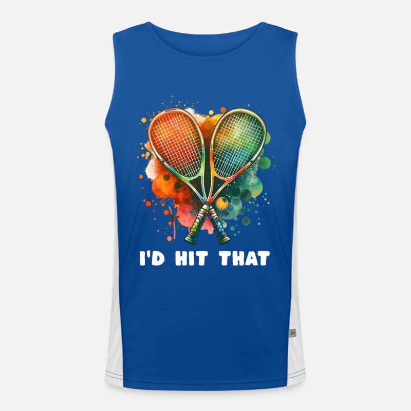 Squash Sprüche Funktionelles Kontrast-Tank Top für Männer 