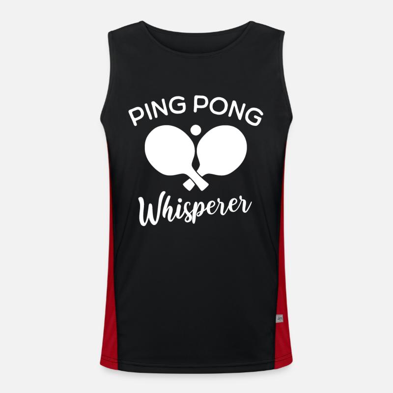 Ping Pong Flüsterer Funktionelles Kontrast-Tank Top für Männer 