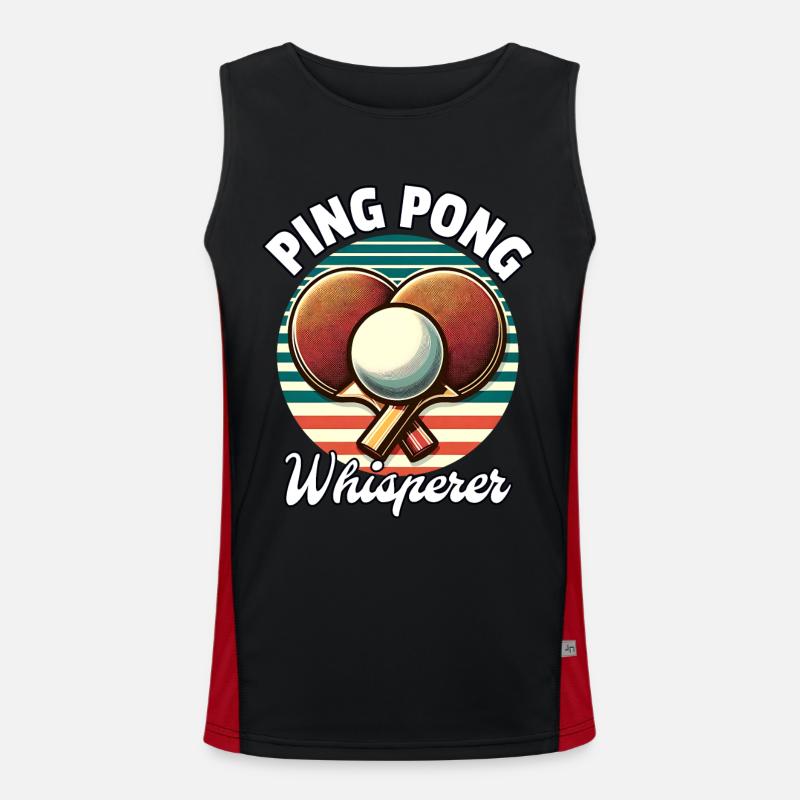 Ping Pong Whisperer Men's Functional Contrast Tank Top 
