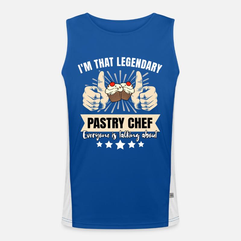 Legendärer Konditor Funktionelles Kontrast-Tank Top für Männer 
