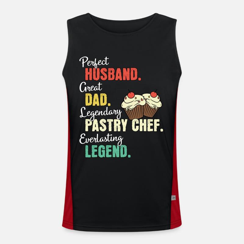 Konditor Papa Funktionelles Kontrast-Tank Top für Männer 