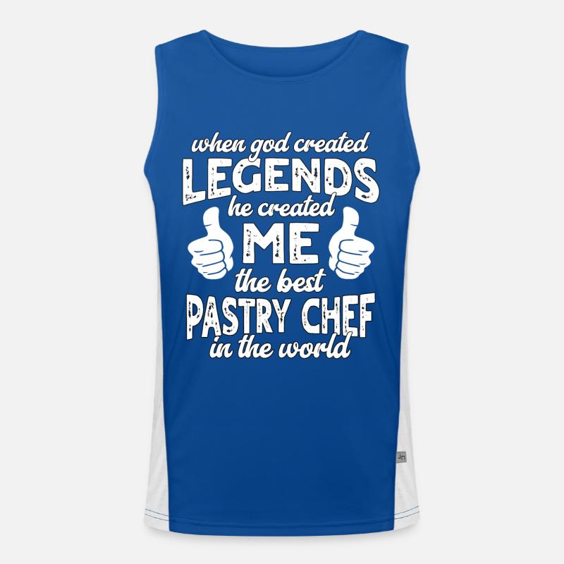 Bester Konditor Legende Funktionelles Kontrast-Tank Top für Männer 