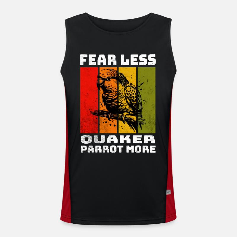 Quaker Parrot Monk Parakeet Men's Functional Contrast Tank Top 