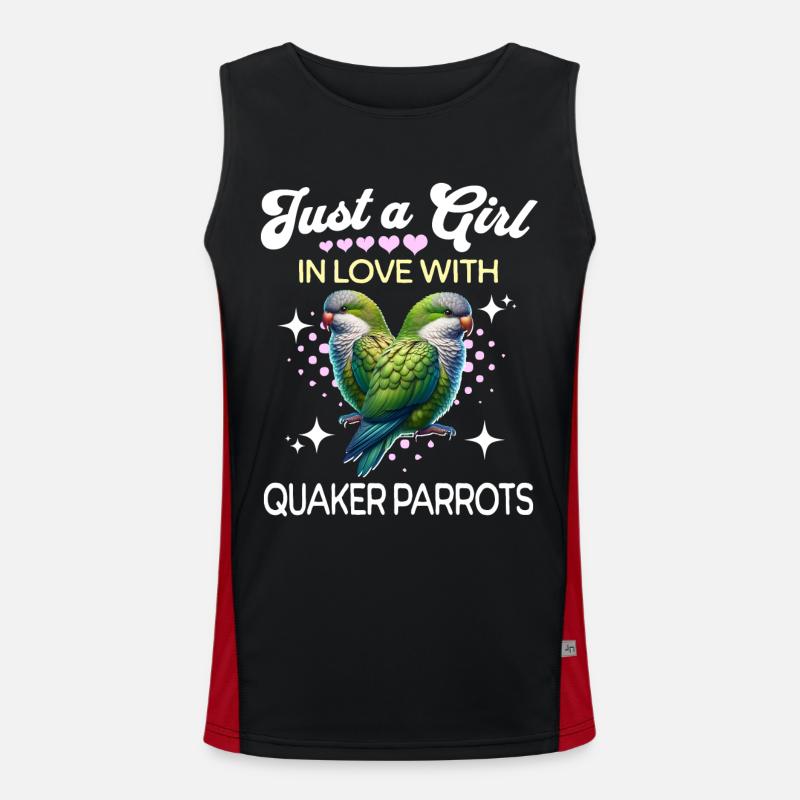 Mönchssittich Mädchen Quaker Parrot Funktionelles Kontrast-Tank Top für Männer 