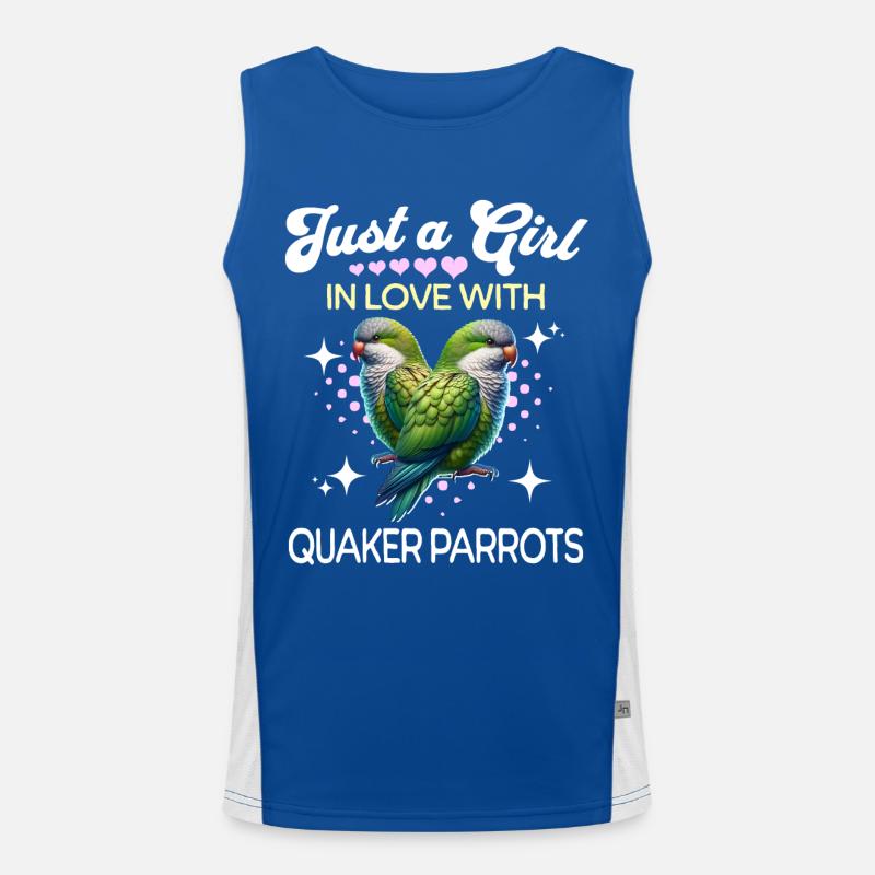 Mönchssittich Mädchen Quaker Parrot Funktionelles Kontrast-Tank Top für Männer 