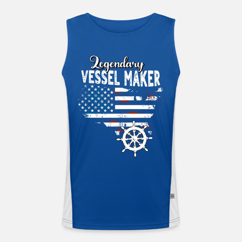 Schiffbauer US Funktionelles Kontrast-Tank Top für Männer 