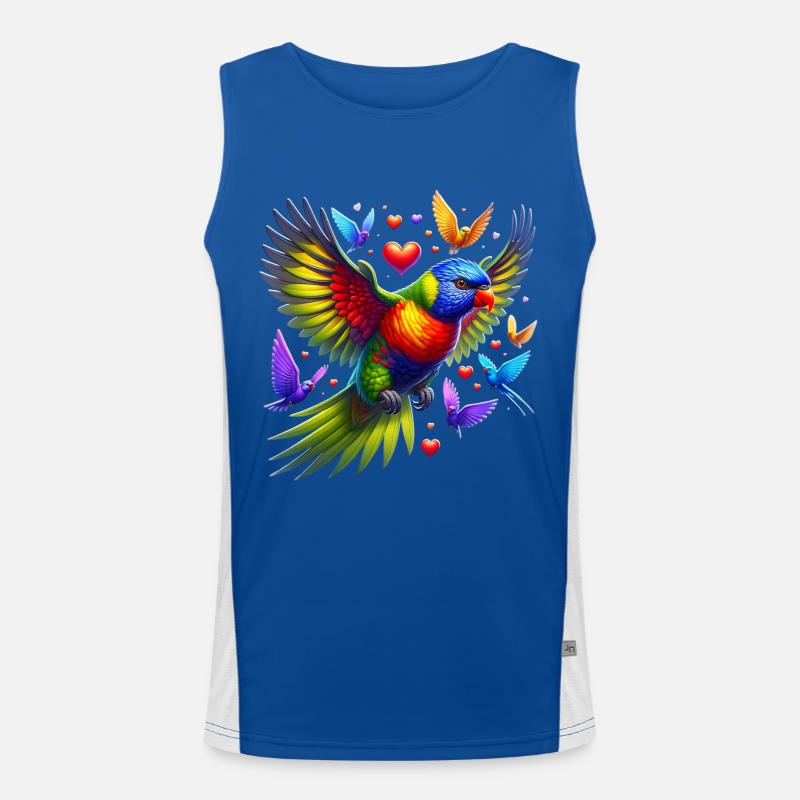 Regenbogenlori Funktionelles Kontrast-Tank Top für Männer 