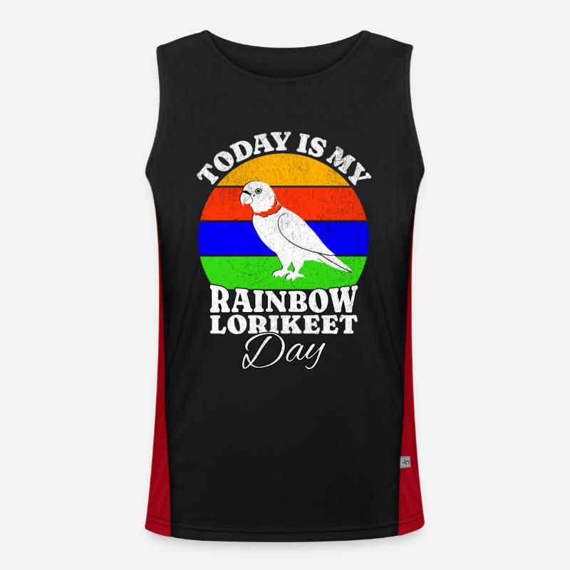 Regenbogenlori Rainbow Lorikeet Funktionelles Kontrast-Tank Top für Männer 