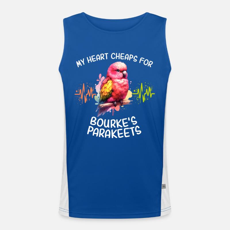 Bourke Parakeet Heart Line Men's Functional Contrast Tank Top 