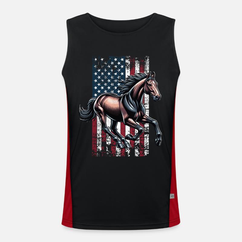 Standardbred US Trotters Men's Functional Contrast Tank Top 