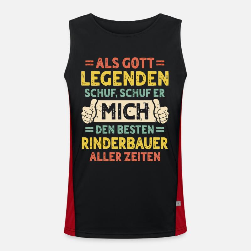 Cattle farmer Men's Functional Contrast Tank Top 